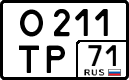 License plate Russia, Cars
