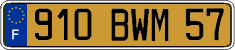 French license plate, FNI