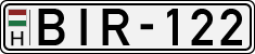 license plates of Hungary, Cars (1990)