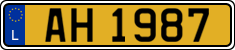 License plate of Luxembourg, 2003 year system