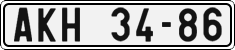 License plate of the Czech Republic, Cars (1960)