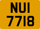 License plate of the United Kingdom, Northern Ireland (1966)
