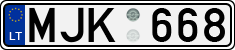 License plate of Lithuania, Cars