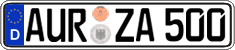 German license plate, Regular plates
