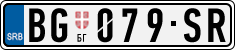 License plate of Serbia, Cars