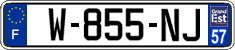 French license plate, SIV (garage)