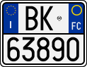 License plate of Italy, Motorcycles (1994 year series)