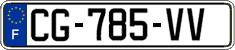 French license plate, SIV (ordinary)