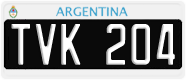 License plate of Argentina, Cars (1995, ABC 123)