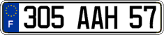 French license plate, FNI