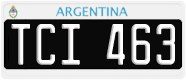 License plate of Argentina, Cars (1995, ABC 123)
