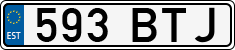 License plate of Estonia, Regular car plates