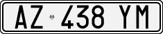 License plate of Italy, Cars (1994 year series)