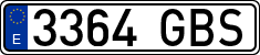License plates of Spain, Ordinary (2000)