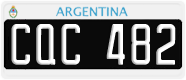 License plate of Argentina, Cars (1995, ABC 123)