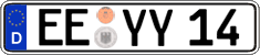 German license plate, Regular plates