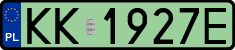 License plates of Poland, Electric vehicles