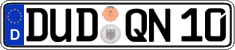 German license plate, Regular plates