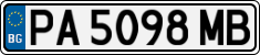 License plate of Bulgaria, Cars
