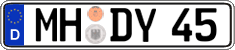 German license plate, Regular plates