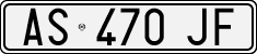 License plate of Italy, Cars (1994 year series)