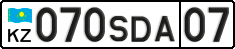 License plate Kazakhstan, Private owners (2012)