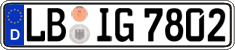 German license plate, Regular plates