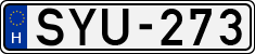 license plates of Hungary, Cars (1990)