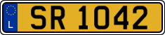 License plate of Luxembourg, 2003 year system