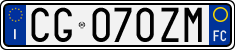 License plate of Italy, Cars (1994 year series)