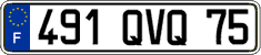 French license plate, FNI
