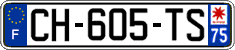 French license plate, SIV (ordinary)
