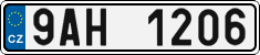 License plate of the Czech Republic, Cars (2001)