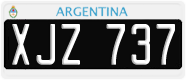 License plate of Argentina, Cars (1995, ABC 123)