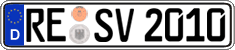 German license plate, Regular plates
