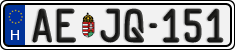 license plates of Hungary, Regular plates (2022)