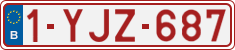 License plate of Belgium, Regular plates (2010)