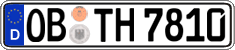 German license plate, Regular plates