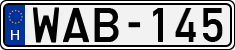 license plates of Hungary, Cars (1990)