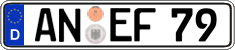 German license plate, Regular plates