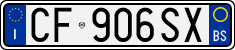 License plate of Italy, Cars (1994 year series)