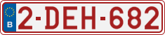 License plate of Belgium, Regular plates (2010)
