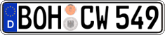 German license plate, Regular plates