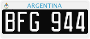 License plate of Argentina, Cars (1995, ABC 123)