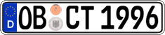 German license plate, Regular plates