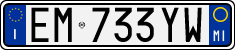License plate of Italy, Cars (1994 year series)