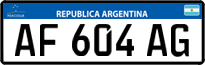 License plate of Argentina, Cars (Mercosur, AB 123 CD)