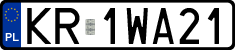License plates of Poland, Regular car plates