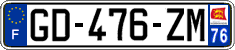 French license plate, SIV (ordinary)