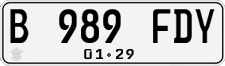 License plate of Indonesia, Regular plates